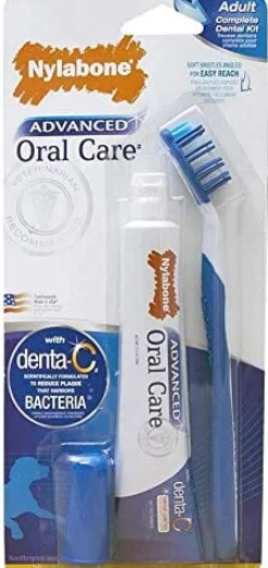 Nylabone Advanced Oral Care Adult Dental Kit Dog Dental Care - 2.5 Oz