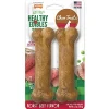 Nylabone Healthy Edibles Natural Chew Dog Biscuits Treats - Roast Beef - Wolf - 2 Pack