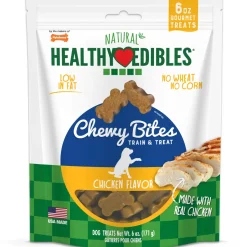 Nylabone Healthy Edibles Chewy Bites Dog Training Treats Chicken - 6 Oz