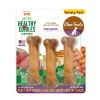 Nylabone Healthy Edibles All-Natural Long Lasting Chew Treats Variety Pack - Petite - Up To 15 lb - 3 Count