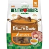 Nylabone Healthy Edibles Broth Bone Natural Chew Dog Biscuits Treats - Ham - Small - 16 Pack