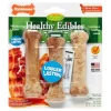 Nylabone Healthy Edibles Natural Chew Variety Pack Dog Biscuits Treats - Assorted - Reg - 3 Pack