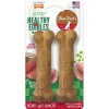Nylabone Healthy Edibles Natural Chew Dog Biscuits Treats - Roast Beef - Reg - 2 Pack