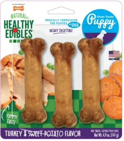 Nylabone Healthy Edibles Puppy Chew Treats - Small/Regular - Up To 25 lb - 3 Count