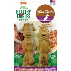 Nylabone Healthy Edibles Farm Friends Grain Free Dog Treats Beef, Chicken, Bacon, & Lamb - Large/Giant - 2 Count
