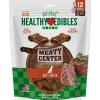 Nylabone Healthy Edibles Meaty Center Natural Dog Treats Beef - Small - 12 Count