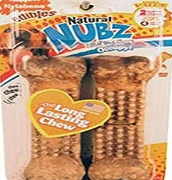 Nylabone Nubz Edibles Chew Dog Dental and Hard Chews - Chicken - Jumbo - 2 Pack