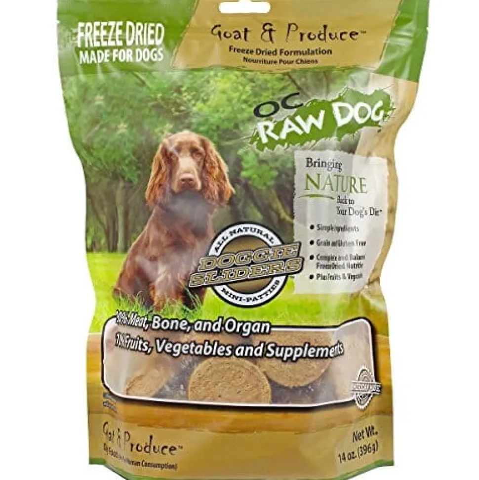OC RAW Goat & Produce Sliders Freeze-Dried Dog Treats - 14 Oz