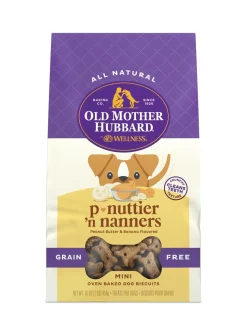 Old Mother Hubbard Grain-Free P-Nuttier N' Nanners Mini Baked Dog Biscuits - 16 Oz