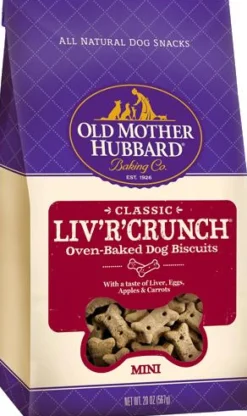 Old Mother Hubbard Liv'R'Crunch Carrot Liver and Apple Mini Baked Dog Biscuits - 20 Oz
