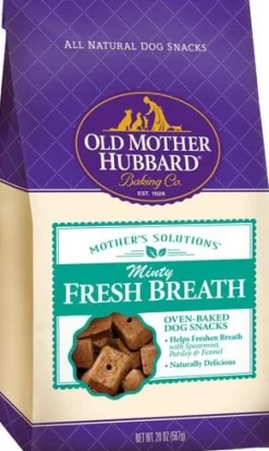 Old Mother Hubbard Mothers Solutions Crunchy Natural Minty Fresh Breath Recipe Biscuits Dog Treats