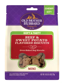 Old Mother Hubbard Soft and Tasty Beef and Sweet Potato Mini Baked Dog Discuits - 8 Oz