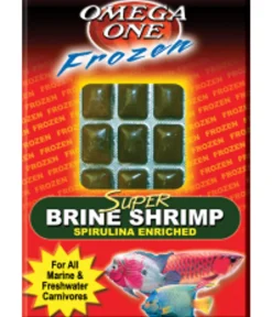 Omega One Freeze-Dried Brine Shrimp Flat for Freshwater and Salwater Fish - 4 Oz