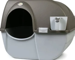 Omega Paw Omega Paw Self-Cleaning Cat Litter Box - Brown/Taupe - Medium