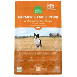 Open Farm Farmer's Table Pork and Ancient Grains Dry Dog Food - 11 Lbs