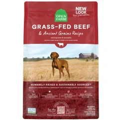 Open Farm Grass-Fed Beef and Ancient Grains Dry Dog Food - 11 Lbs