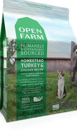 Open Farm Homestead Grain-Free Turkey and Chicken Dry Cat Food - 4 Lbs