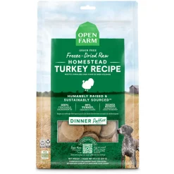 Open Farm Homestead Turkey Patties Freeze-Dried Raw Dog Food - 10.5 Oz