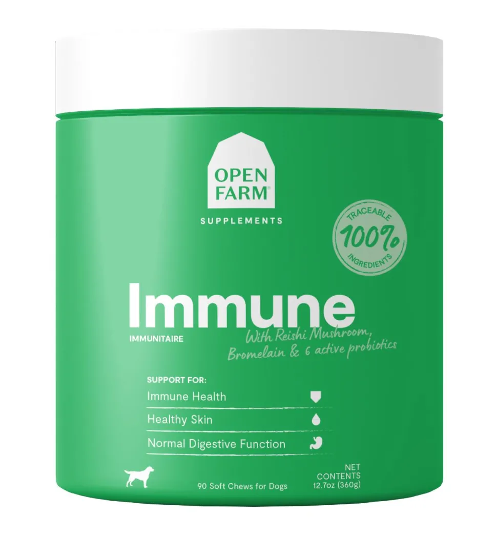 Open Farm Immune Support Supplemental Dog Chews - 90 Count