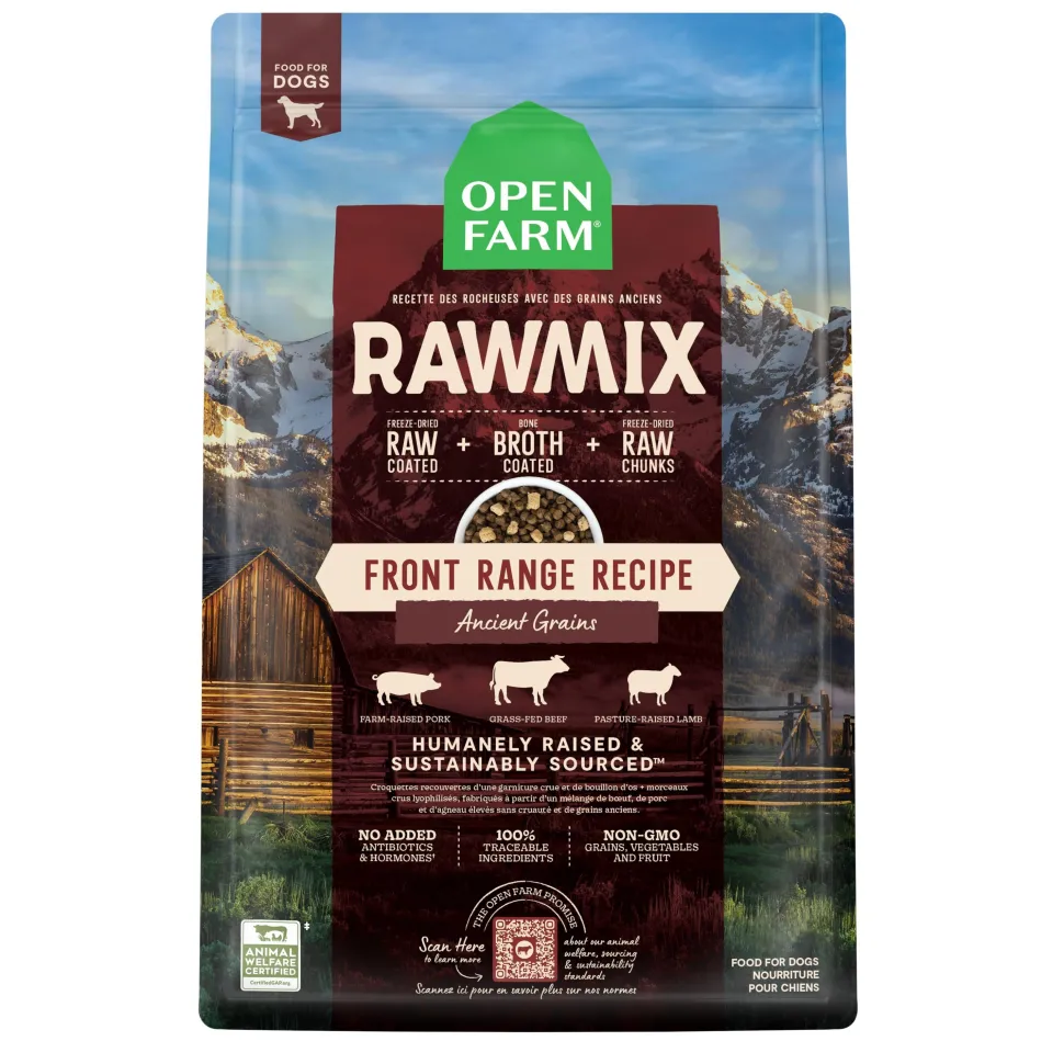 Open Farm RawMix Grain-Free Front Range Recipe Pork Beef and Lamb Dry Dog Food - 3.5 Lbs