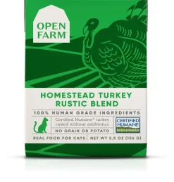 Open Farm Rustic Blend Grain-Free Homestead Turkey Wet Cat Food - 5.5 Oz - Case of 12