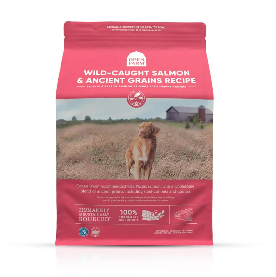 Open Farm Wild-Caught Salmon and Ancient Grains Dry Dog Food - 22 Lbs
