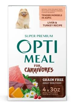 Optimeal Grain-Free Tender Morsels Liver and Turkey Wet Dog Food - 12 Oz - Case of 6