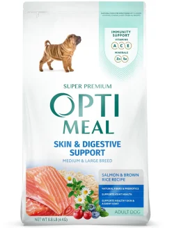 Optimeal Medium & Large Breed Skin & Digestive Support Salmon & Brown Rice Recipe Adult Dog Dry Food