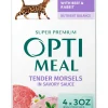 Optimeal Tender Morsels in Gravy Beef and Rabbit Wet Cat Food - 12 Oz - Case of 6