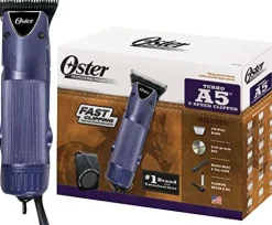 Oster Turbo A5 2-Speed Pet Grooming Clipper - Blue - 4000 Spm