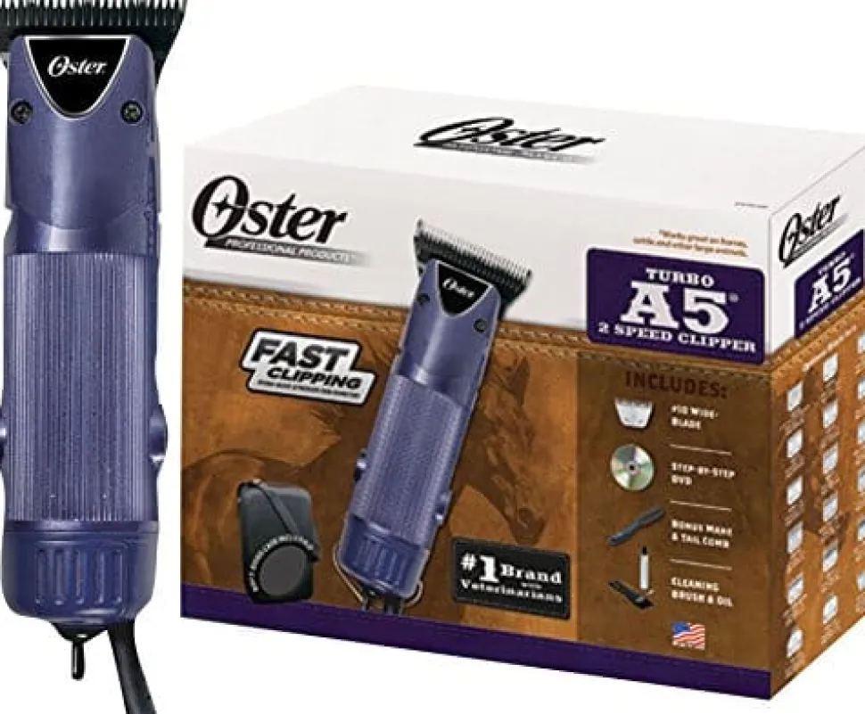 Oster Turbo A5 2-Speed Pet Grooming Clipper - Blue - 4000 Spm
