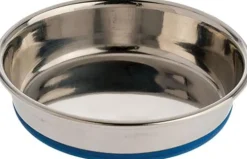 OurPets Durapet Anti-Skid Rubber Bonded Stainless Steel Cat Bowl - Large - 12 Oz