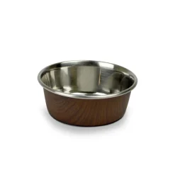 OurPets Durapet Wood Grain Bowl - Dark Brown - 2.25 Cups