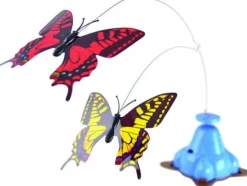 OurPets Whirling Wiggler Multi-Colored Butterfly Interactive Teasing Cat Toy