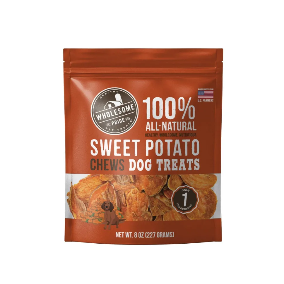 Outward Hound 100% Natural Sweet Potato Soft and Chewy Dog Treats - 8 Oz