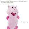 Outward Hound Ball Hogz Piggy Hide N' Seek 3-Tennis Balls Plush Dog Toy