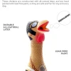 Outward Hound Charming Pet Squawkers Earl Chicken Latex Rubber Squeaking Dog Toy - Large
