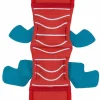 Outward Hound Fire Biterz Lizard Squeak and Plush Durable Nylon Dog Toy - Red - Medium