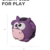 Outward Hound Sillyz Cow Latex Rubber Squeaky Ball Dog Toy - Purple