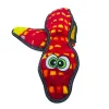 Outward Hound Tough Seamz No-Stuffing Snake Crinkle and Squeak Soft Dog Toy - Red - X-Large