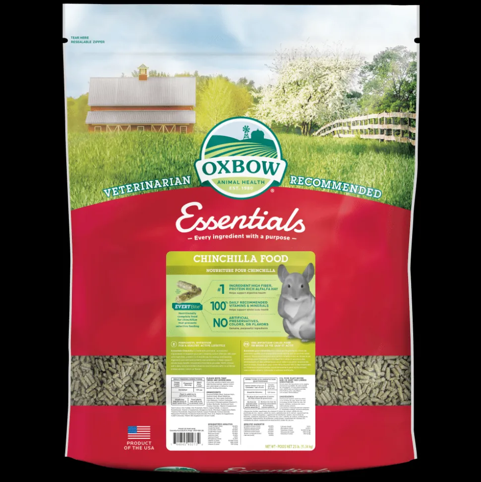 Oxbow Chinchilla Essentials Small Animal Food - 25 lb Bag