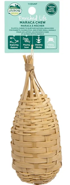Oxbow Enriched Life Maraca Chew & Crazy Hay Ball Basket