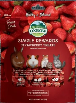 Oxbow Simple Rewards Strawberry Treats - 0.5 oz Bag