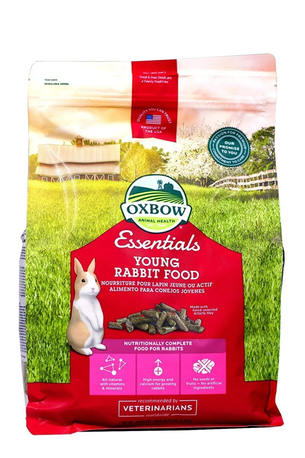 Oxbow Young Rabbit Essentials Small Animal Food - 25 lb Bag
