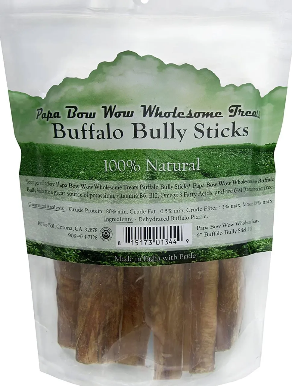 Papa Bow Wow Bully Stix Dog Bully Sticks - 6 Inch - 1 lb