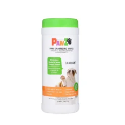 Pawz SaniPaw Santizing Paw Wipes for Cats and Dogs - 60 Count