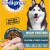 Pedigree Adult Complete and Balanced High Protein Chicken & Turkey Dry Dog Food - 20.4 lb Bag