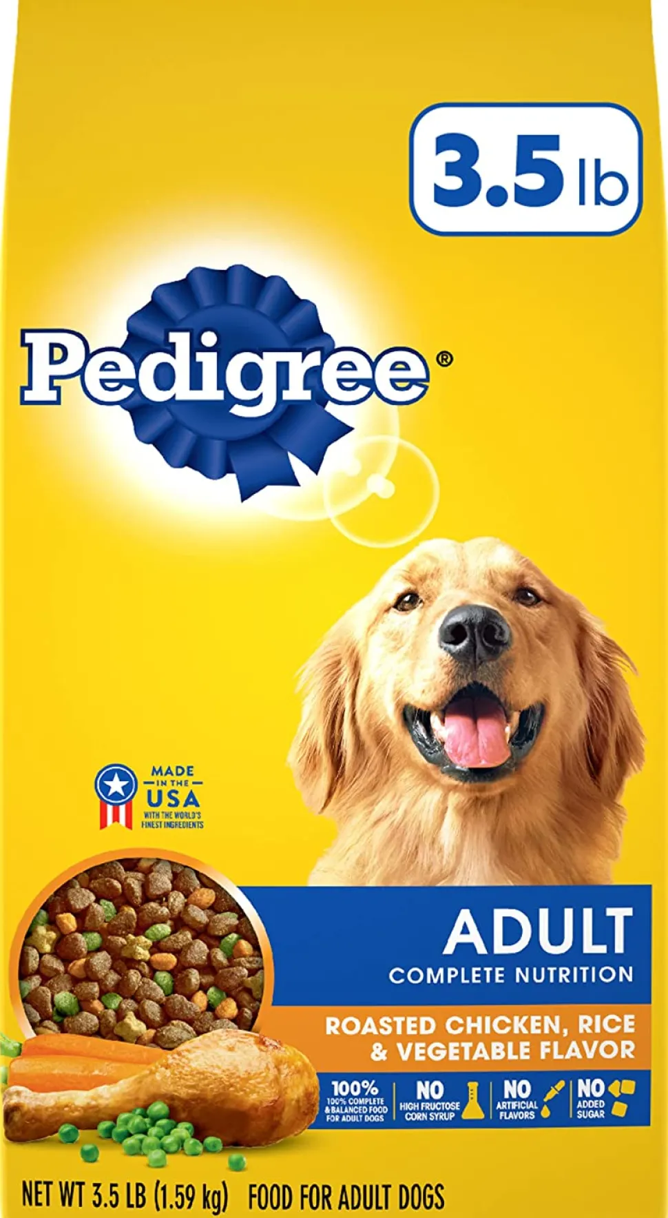 Pedigree Adult Complete Nutrition Roasted Chicken Rice and Vegetables Dry Dog Food - 3.5 lb Bag