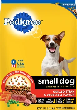 Pedigree Adult Small Dog Complete Nutrition Steak and Vegetables Dry Dog Food - 15.9 lb Bag