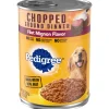 Pedigree Chopped Ground Dinner Beef Filet Mignon Adult Canned Dog Food - 13.2 Oz - Case of 12